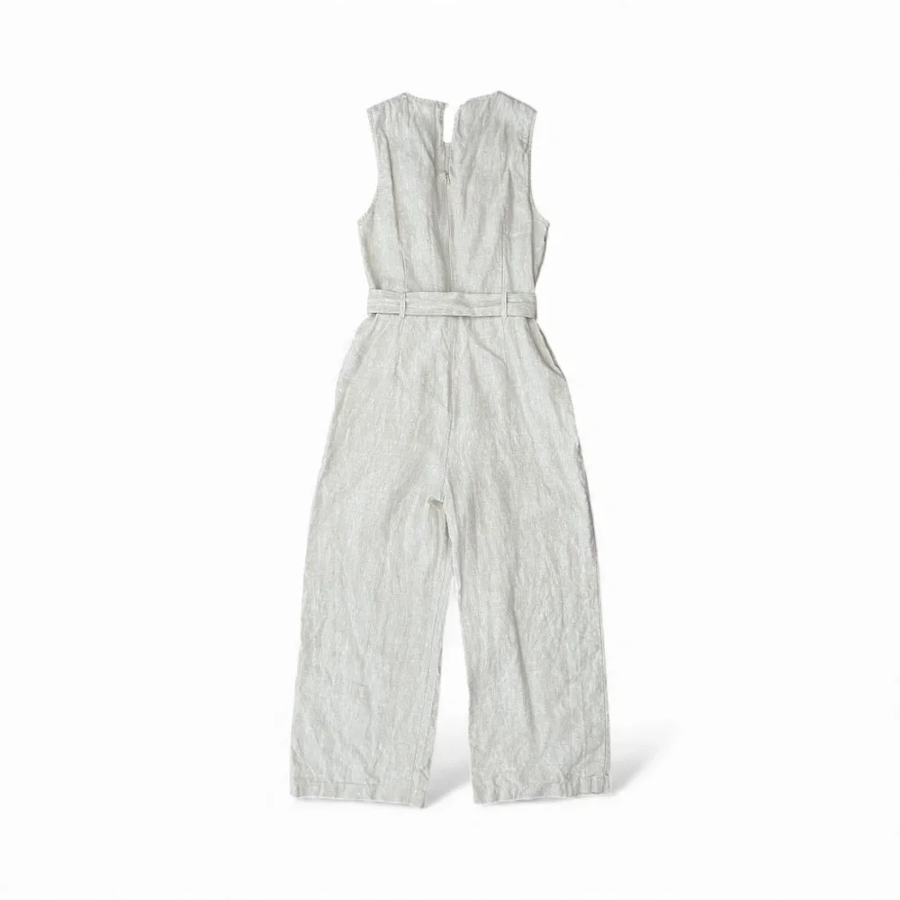 Reformation Naomi Linen Belted Jumpsuit Size 4
